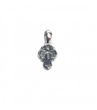 PE001517 Genuine Sterling Silver Pendant Orthodox Cross Solid Hallmarked 925 Handmade